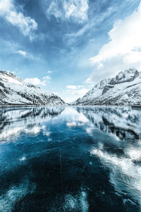 Frozen Lake … II | Frozen lake, Lake photography, Iphone wallpaper landscape