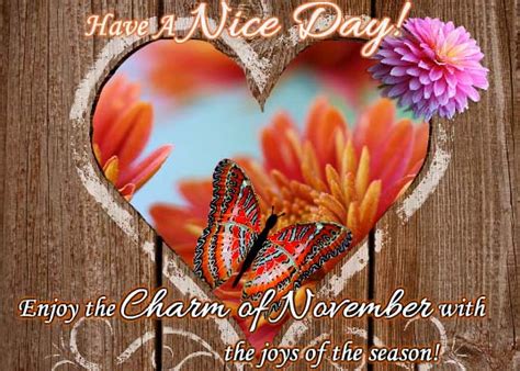 Enjoy The Charm Of November! Free November Flowers eCards | 123 Greetings