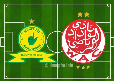 Starting lineup for Mamelodi Sundowns Vs Wydad AC 12/11/2023 - Lineup For