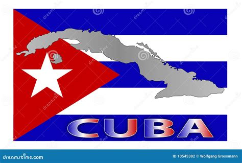 Cuba-map-flag stock illustration. Image of travels, batista - 10545382