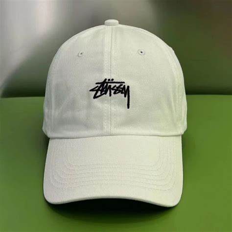 Stussy Adjustable Trucker Hats White Hat Black Letters - Stussy Store ...