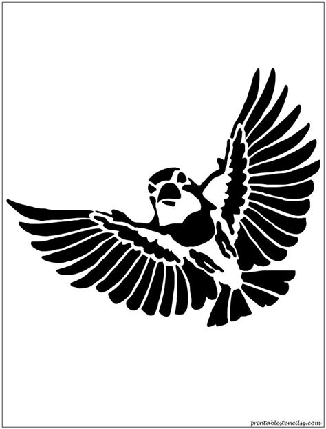 printablestencilsz.com | Bird stencil, Stencils printables, Animal stencil