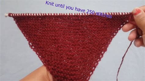 How to Knit Triangular Shawl - YouTube