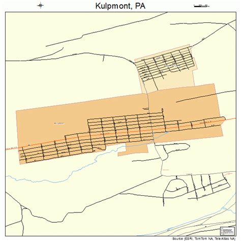 Kulpmont Pennsylvania Street Map 4240584