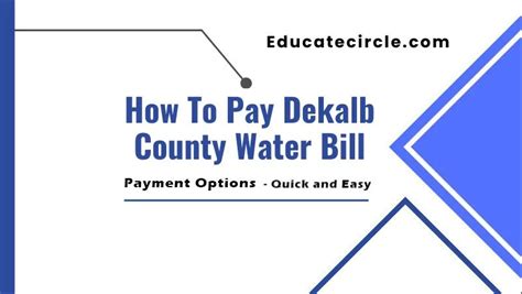 How to Pay Your Water Bill Online in DeKalb County