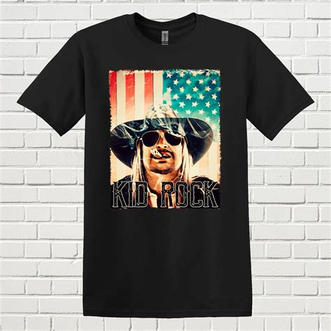 Kid Rock Concert Shirt, Kid Rock American Flag Patriotic Graphic Shirt, Graphic Tee's for Men ...