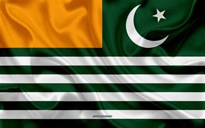 Download wallpapers Flag of Azad Kashmir, 4k, silk flag, Pakistan, Azad Kashmir, silk texture ...