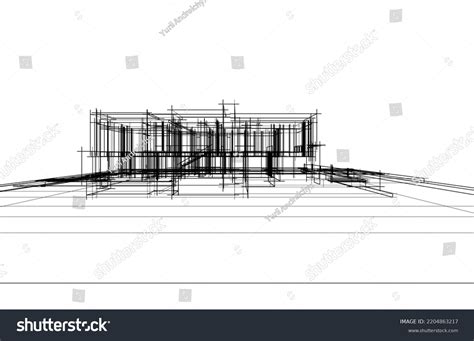 Abstract Architecture Sketch Vector Illustration Stock Vector (Royalty ...