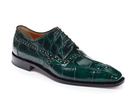 Mauri - 4860 Longhi Alligator Shoes Hunter Green – Dudes Boutique