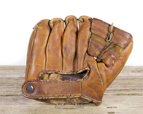 Old Vintage Leather Baseball Glove / MacGregor Eddie Joost G127 Glove / Antique Baseball Glove ...