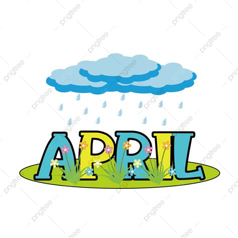 April Rain Clipart PNG Images, Flat Wind And Rain Cloud April Clip Art ...