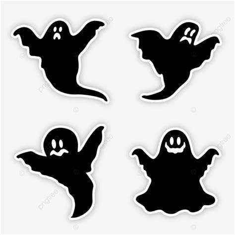 Ghost Silhouette Stickers, Sticker, Silhouette, Ghost PNG and Vector with Transparent Background ...