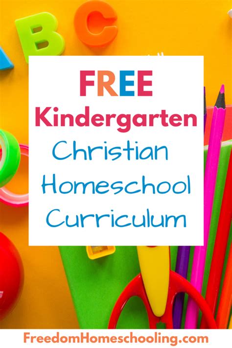 Free Kindergarten Christian Homeschool Curriculum | Christian ...