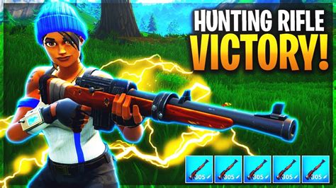 NEW HUNTING RIFLE SOLO VICTORY! - NEW FORTNITE "HUNTING RIFLE" WEAPON GAMEPLAY! (Update V.3.1.0 ...