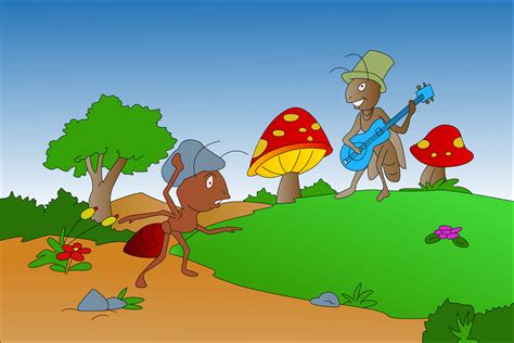 The Ants and the Grasshoppers - A 5 minute play script for children ...