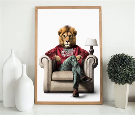 Lion Digital Artwork. Digital Printable Art. Decor .digital Download ...