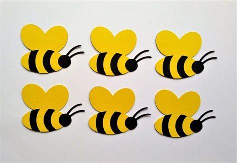 Bumble Bee Cutout Die Cut Bee Set of 6 | Etsy | Bee crafts, Bee decor, Bee theme