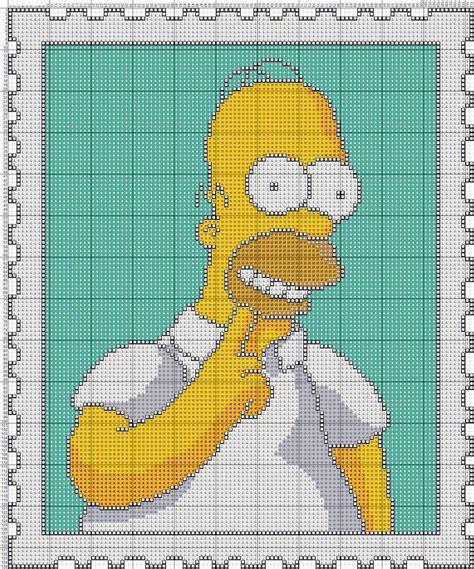 The Simpsons Cross Stitch Pattern Homer Simpson Meditation Cross Stitch Homer Simpson Meme Homer ...
