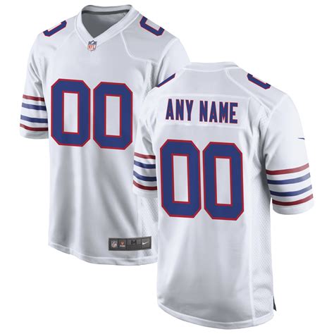 Men's Buffalo Bills Nike White Alternate Custom Game Jersey