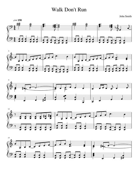 Walk Don t Run Sheet music for Piano (Solo) | Musescore.com