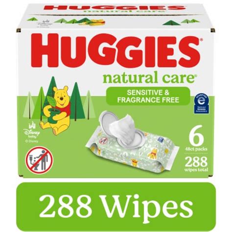 Huggies Natural Care Unscented Sensitive Baby Wipes, 6 count - Kroger