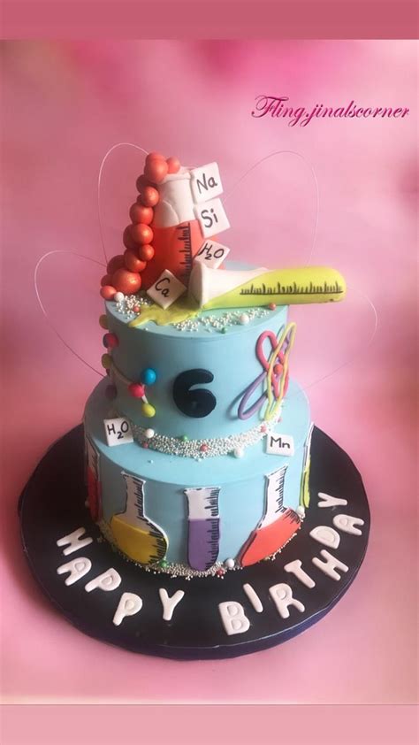 Science theme cake - Decorated Cake by Fling.jinalscorner - CakesDecor