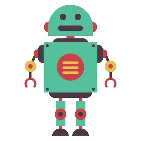 Ilustración de vector de plano Robot | Vector Premium