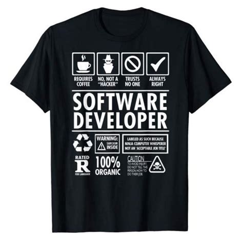 Funny Software Developer Job Description T-Shirt - NerdShizzle.com