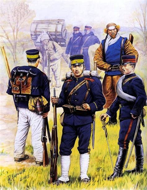 Imperial Japanese Soldiers (1904) Military Art, Military History, Military Uniforms, Guerra ...