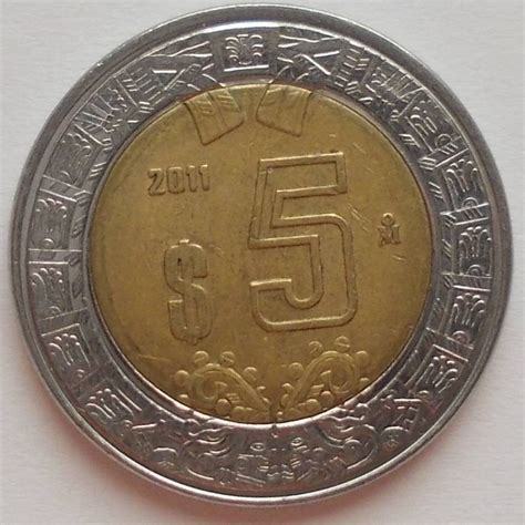 5 Pesos 2011, United Mexican States (2001-present) - Mexico - Coin - 30535