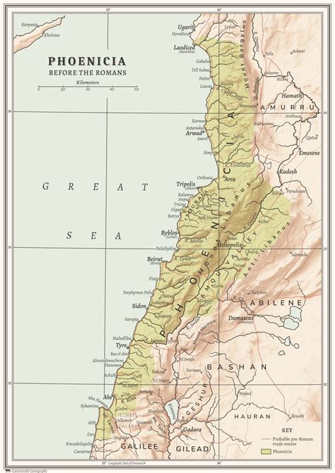 A map of Phoenicia before the Romans by... - Maps on the Web