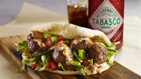 Mediterranean Meatball Wrap Recipe | TABASCO® Foodservice