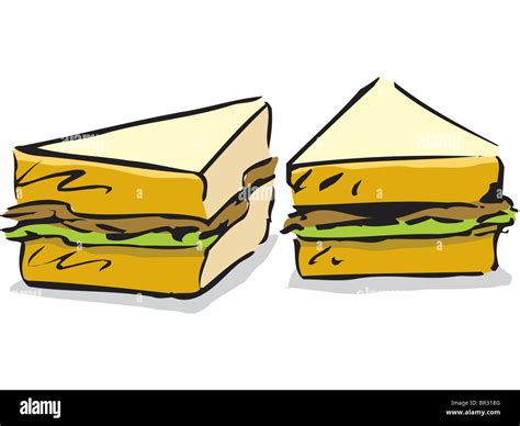 Sandwiches drawing hi-res stock photography and images - Alamy