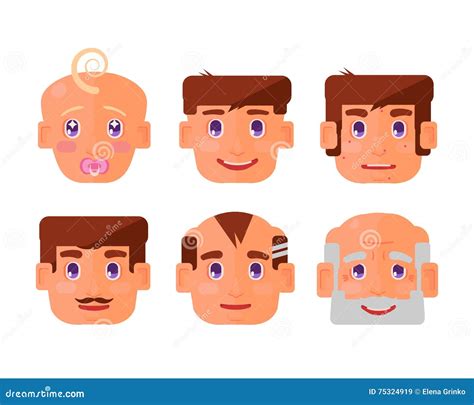 Cartoon Development Stages Of Man Vector Illustration | CartoonDealer ...