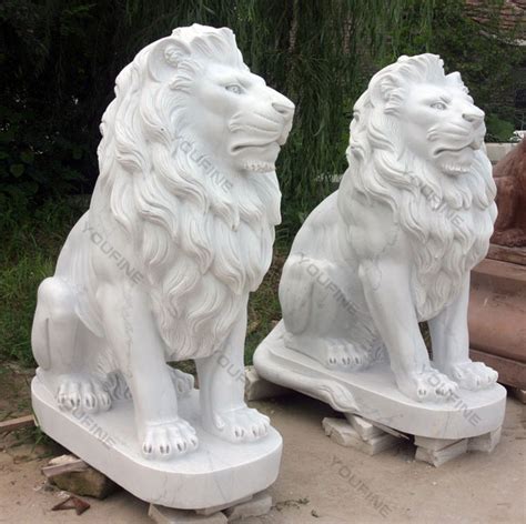 Outdoor garden ornaments white lion statues for sale-Marble/Bronze Lion ...