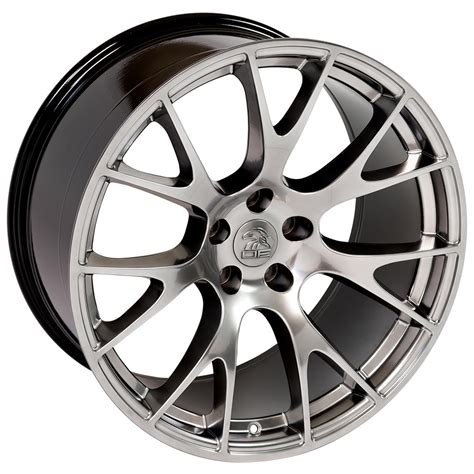 20 Fits Dodge - Hellcat Style Replica Wheel - Hyper Black 20x9 ...