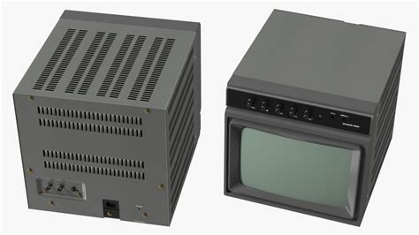 3D Vintage Black And White Video Monitor model - TurboSquid 2065637