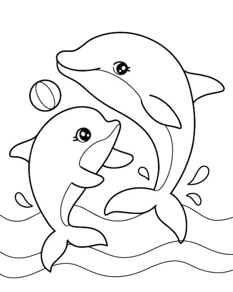 Coloring Pages Of Cute Dolphins