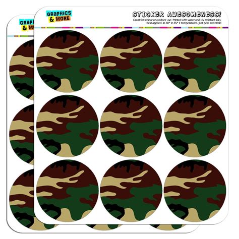 Camouflage Army Soldier 2" Scrapbooking Crafting Stickers - Walmart.com