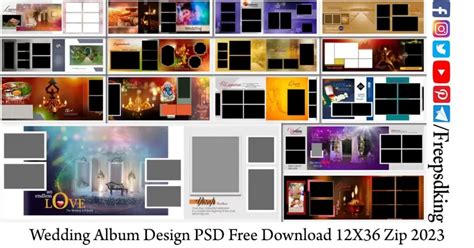 Wedding Album Design PSD Free Download 12X36 Zip 2023