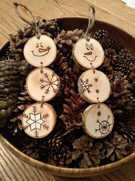 Wood Burned Snowman Christmas Ornaments -- Stacked Snowman Ornaments/Gift Tags in 2021 ...