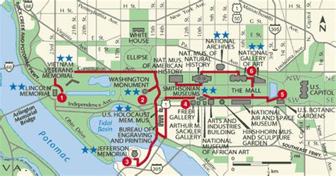 Walking tour of Washington DC mall Map - washington dc • mappery