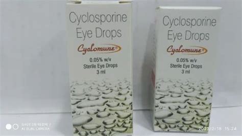 Cyclomune Cyclosporine Eye Drops, Packaging Type: Bottle, Packaging Size: 3 ml at Rs 500/piece ...