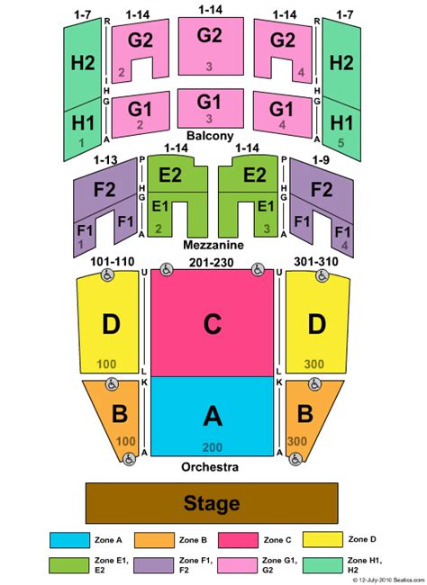 Seating Chart | Robinson Center Performance Hall | Little Rock, Arkansas