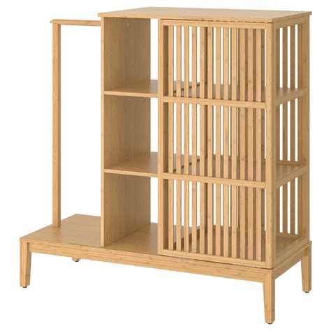 Photos, Reviews & More. NORDKISA Open wardrobe with sliding door, bamboo. This wardrobe combines ...