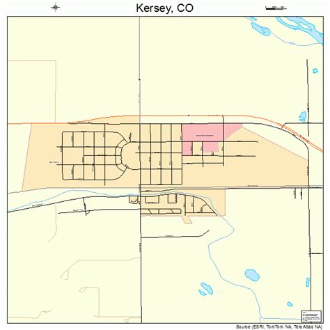 Kersey Colorado Street Map 0840515