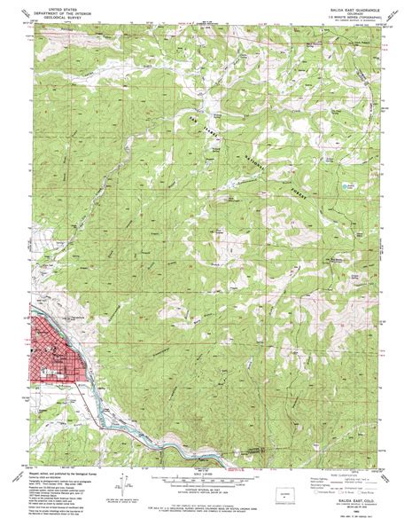 Salida East topographic map 1:24,000 scale, Colorado