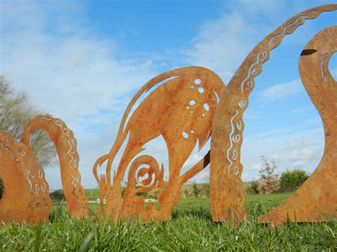 Metal Octopus Sculpture / Rusty Metal Garden Sculpture / - Etsy Australia