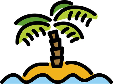 Desert Island Emoji Clipart - Png Download - Full Size Clipart ...