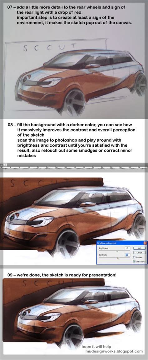 How to Draw Cars - Sketch Tutorial | Car sketch, Car drawings, Concept ...